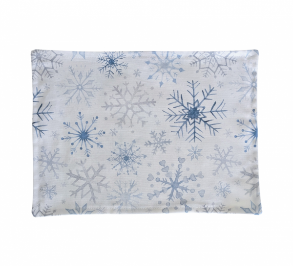 Christmas Blue and Grey Snowflake Placemats